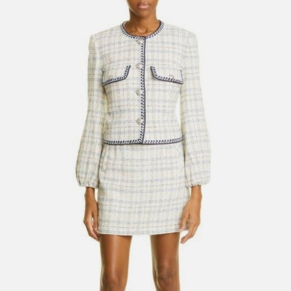 Veronica Beard Dresses & Skirts - Veronica Beard Roman Miniskirt Womens Size 16 Beige Tweed